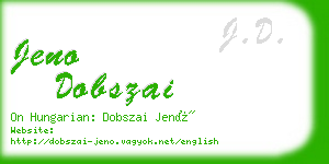 jeno dobszai business card